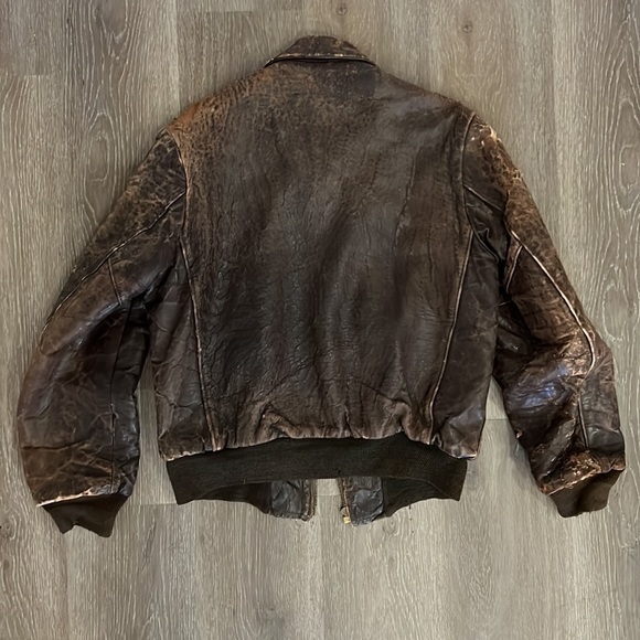American Vintage Distressed Bomber Jacket. - Picture 8 of 15